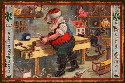 Santa workshop aged - workshop, look