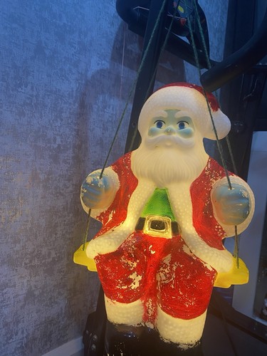 Vintage lighted santa - lighted,
