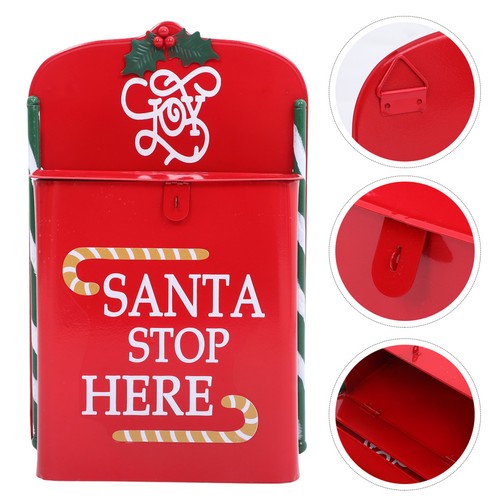 Metal vintage red mailbox - vintage,
