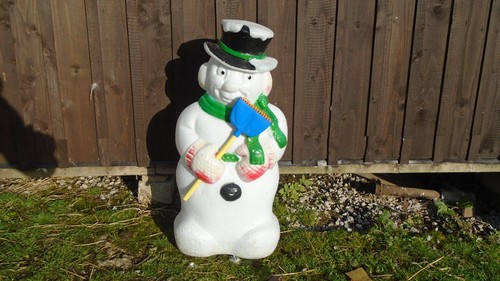 Vintage snowman outdoor - vintage,