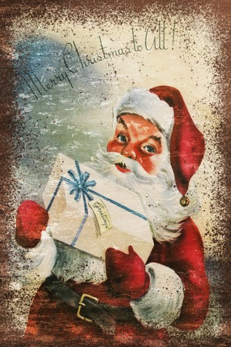 Merry christmas santa - santa, aged