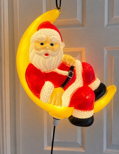 Vintage santa claus moon - claus, on