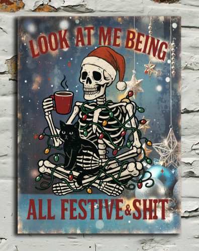 Festive christmas metal - christmas,