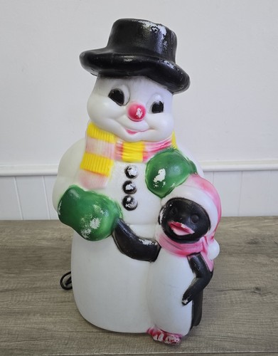 Vintage snowman blow mold - blow,