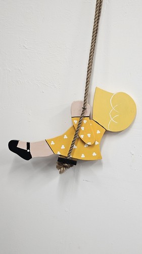 Vintage wooden tree decoration - wooden,