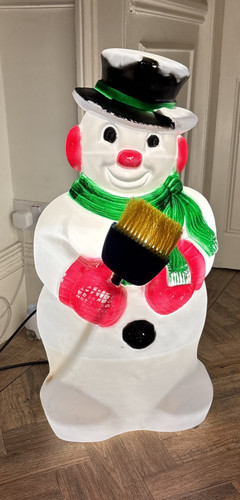 Vintage snowman blow mold - snowman,