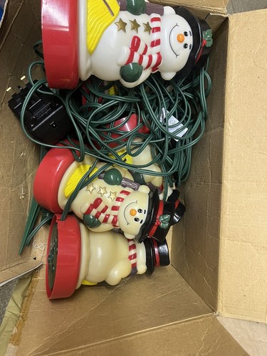 Vintage blow mold snowman - blow,