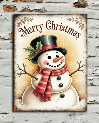 Merry christmas snowman - merry,