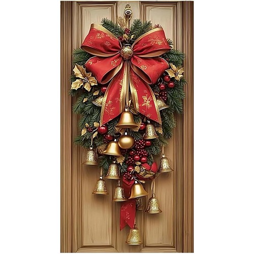 Christmas door width - door, curtain